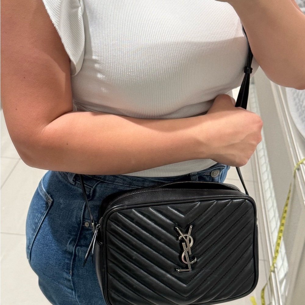 YSL Yves Saint Laurent Black camera Quilted Crossbody Bag